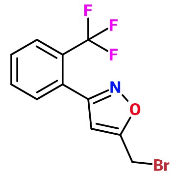 MC085391 5-Bromomethyl-3-(2-trifluoromethyl-phenyl)-isoxazole (image for) MC085391 5-Bromomethyl-3-(2-trifluoromethyl-phenyl)-isoxazole